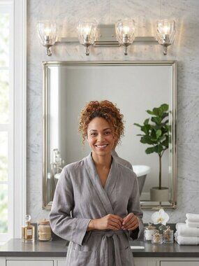 Progress Lighting Anjoux 4-Light Bath, Silver Ridge - P300119-134